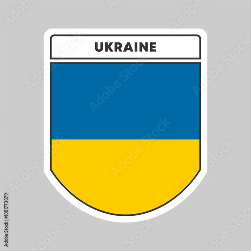 National flag of Ukraine illustration design