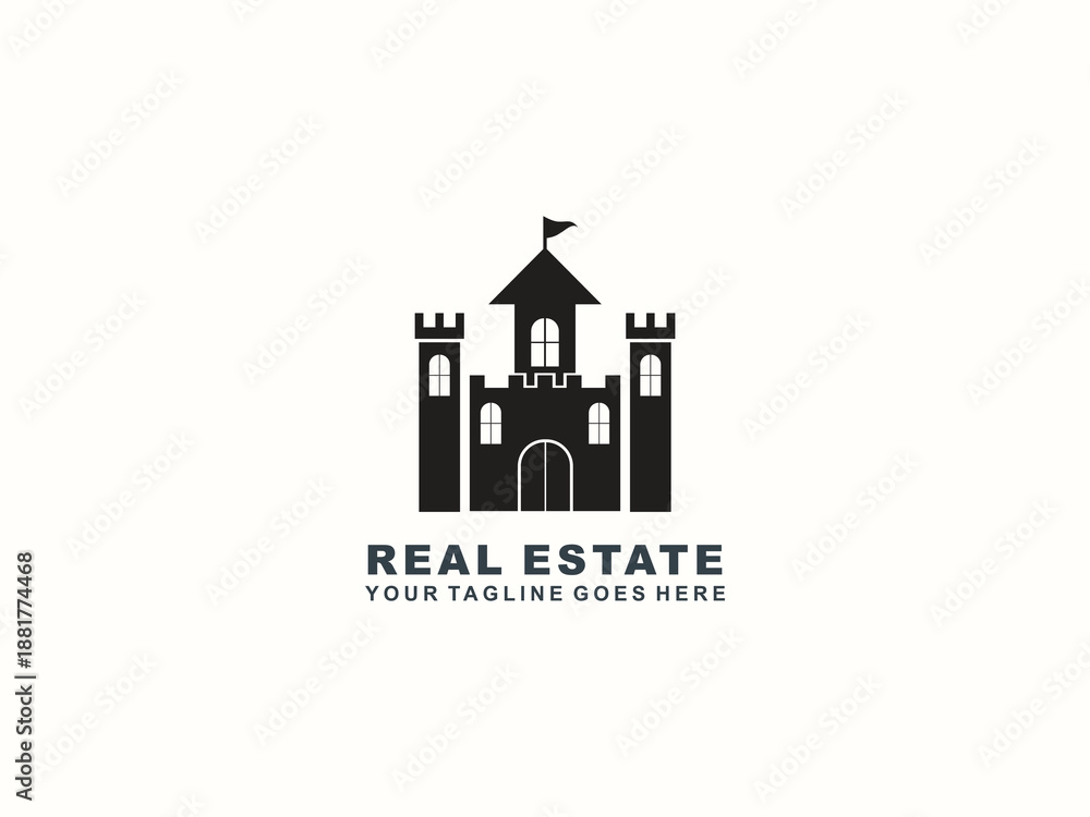 Fototapeta premium Professional construction and engineering logo template for real estate