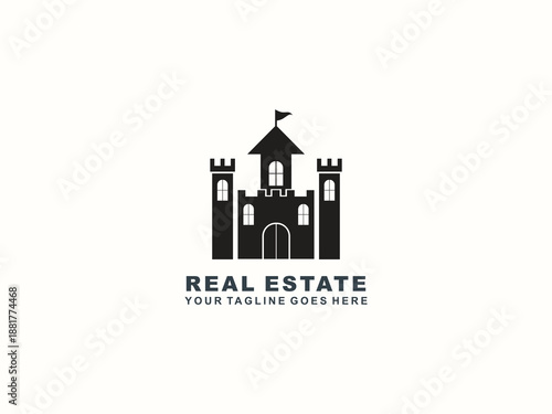 Professional construction and engineering logo template for real estate