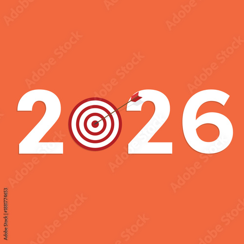 Business goal for a year 2026, business success concept