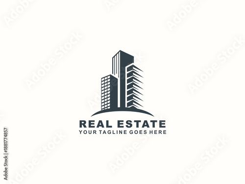Professional construction and engineering logo template for real estate