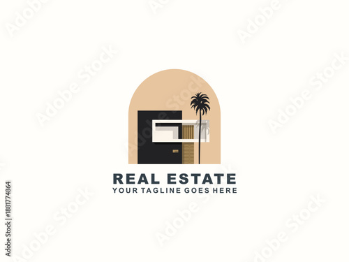 Professional construction and engineering logo template for real estate