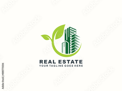 Professional construction and engineering logo template for real estate