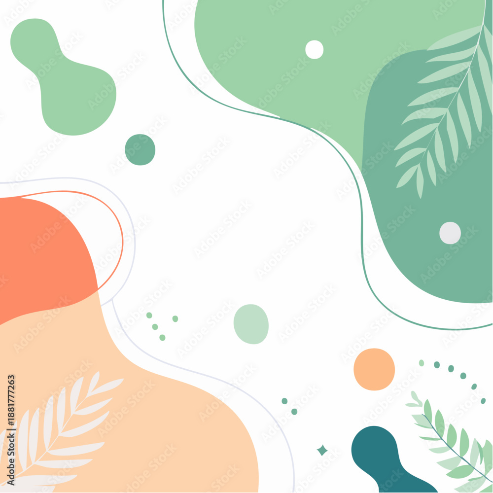 Fototapeta premium Minimal Abstract Organic Pattern for Creative Background
