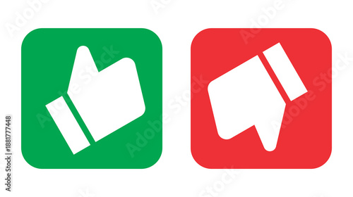 Thumb Up And Down Vector Icon Illustration. 
