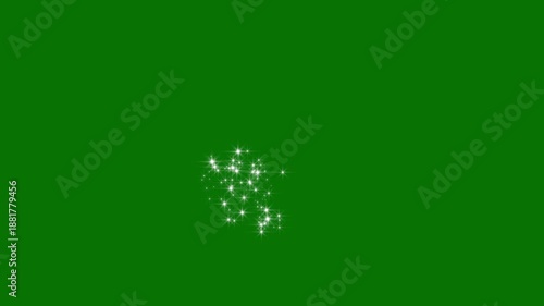 White glitter sparkles line trail. magic sparkling bokeh effect, twinkling glitter stars animation, fairy dust wand glitter star trail transition, shining twinkle effect on green screen, 4K video