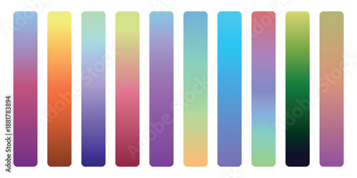 Pastel three tone gradients with smooth multi color blends