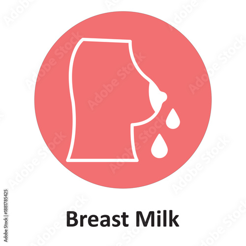 Breast Milk Vector Icon which can easily modify or edit