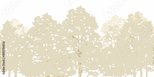 A simple illustration of a dense cluster of tall slender trees