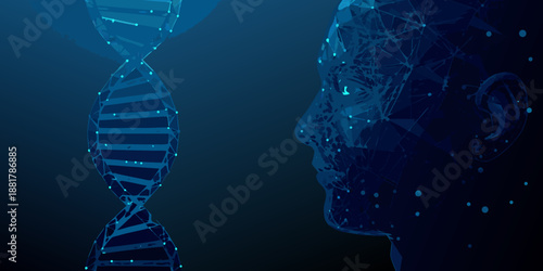 The intersection of human genetics and artificial intelligence a futuristic concept