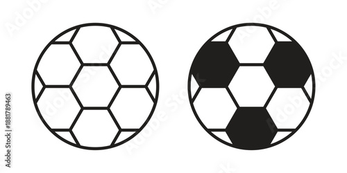 Football icons. Line Illustration Vector Template. Clipart concept illustration