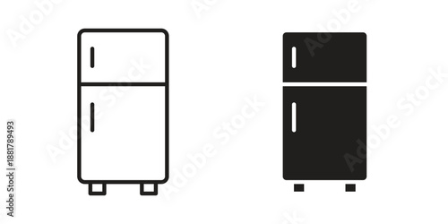 Fridge icons. Line Illustration Vector Template. Clipart concept illustration