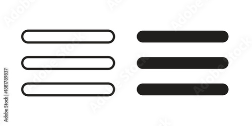 Hamburger menu icons. Line Illustration Vector Template. Clipart concept illustration