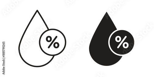 Humidity icons. Line Illustration Vector Template. Clipart concept illustration
