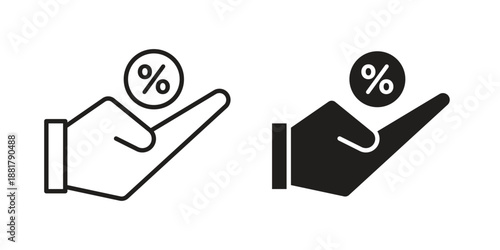 Interest icons. Line Illustration Vector Template. Clipart concept illustration