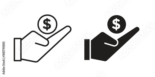 loan icons. Line Illustration Vector Template. Clipart concept illustration