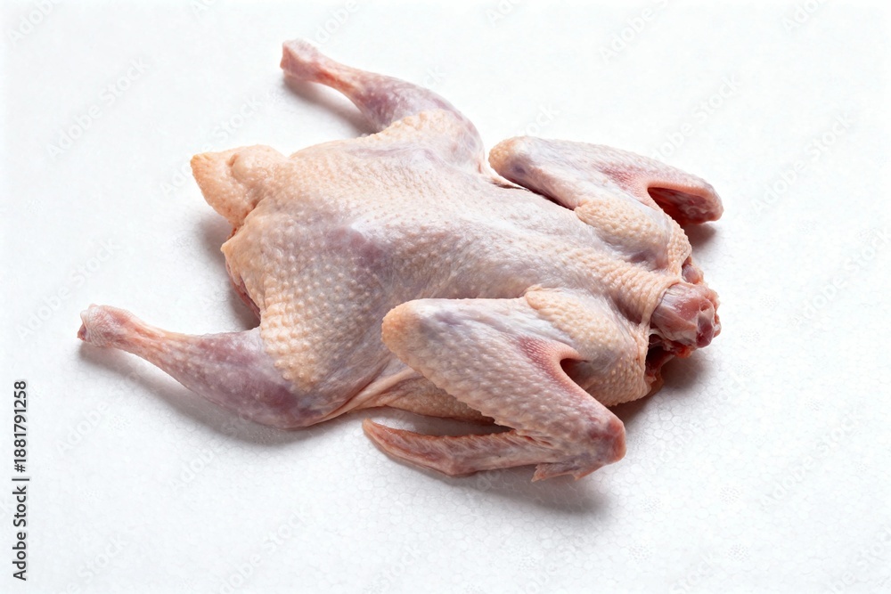 Fototapeta premium Whole Raw Dove Isolated on White Background