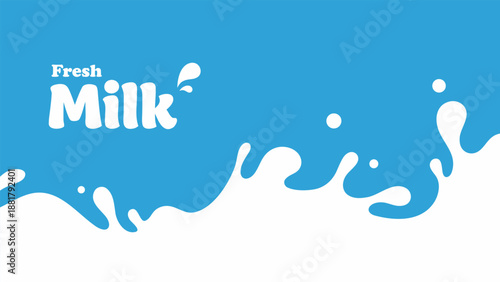 Fresh Milk Splash Illustration
