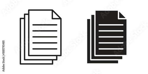 papers icons. Line Illustration Vector Template. Clipart concept illustration