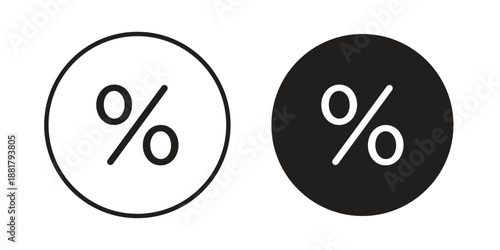 Percentage icons. Line Illustration Vector Template. Clipart concept illustration