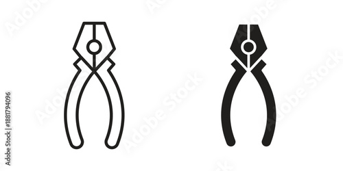 Pliers icons. Line Illustration Vector Template. Clipart concept illustration