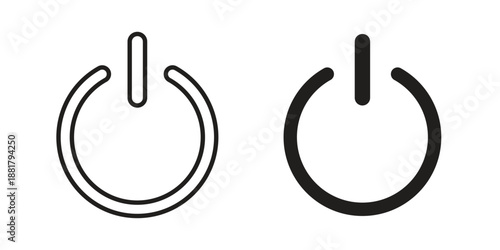 Power icons. Line Illustration Vector Template. Clipart concept illustration