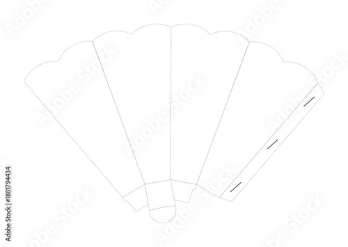 Popcorn Box Cut File Ai, Eps, Pdf, Dxf, Cdr, Case, Box Vector Dieline Cutting File