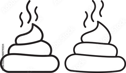 Pile of poo silhouette isolated turd nature waste