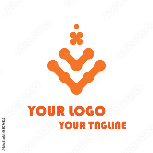 Print Colored logo mockup icon. vector illustrations