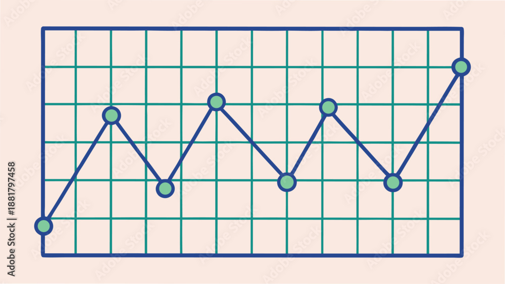 Obraz premium Simple Line Graph With Upward Trend chart data