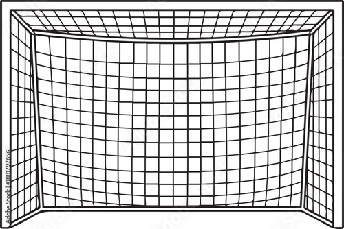 Soccer goal net illustration