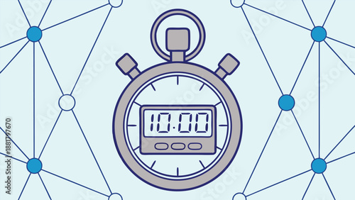Stopwatch with Network Pattern timer time