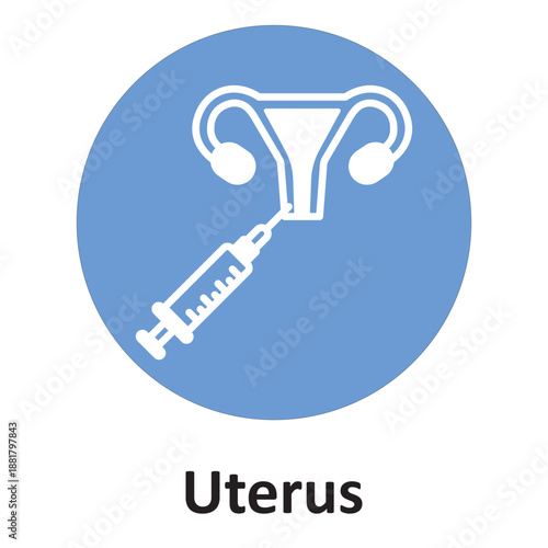 Uterus Vector Icon which can easily modify or edit