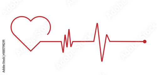 Line rate heartbeat. Medical monitor heart beat and Electrocardiogram heart and pulse for monitor health. Vector Illustration.
