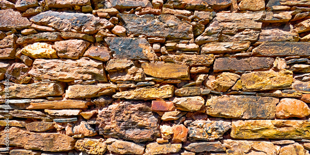 Fototapeta premium Natural Stone Wall Textured Background Design