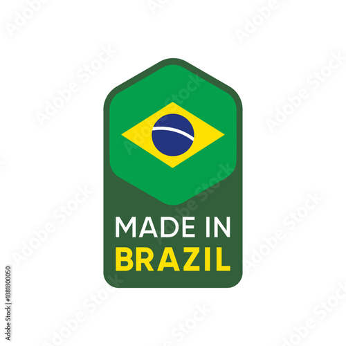 Made in Brazil badge sign icon design
