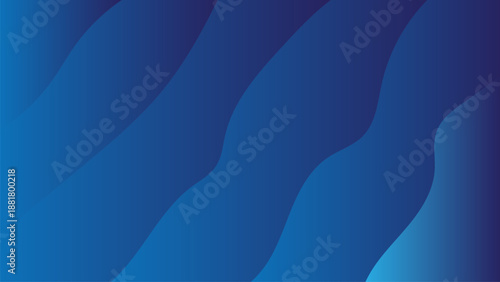 Abstract blue waves isolated on white background