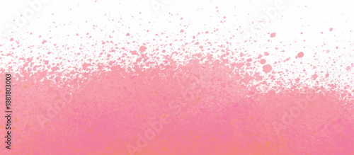 Pink paint splatter background. messy color drops on white background.