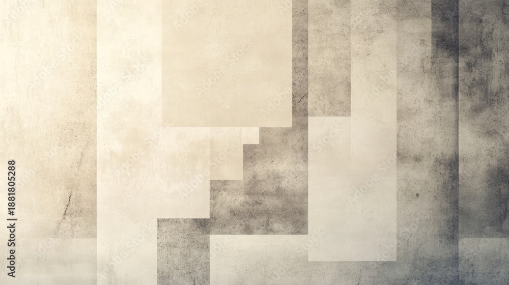 Naklejka premium Abstract Geometric Shapes in Neutral Tones.