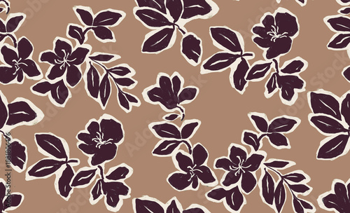 Seamless Colorful tie dye shibori print. Seamless hand drawn batik pattern.Rug textured background. Modern batik wallpaper tile. Watercolor pattern for fabric, clothes, wallpaper. Ethnic design.
