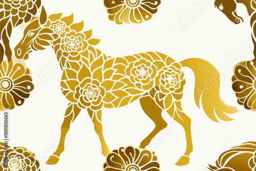 vector illustration of a horse