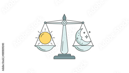 Balance Scale with Sun and Moon.