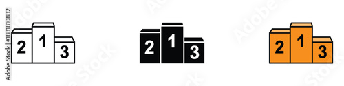 Winner Podium icon vector. first, second, and third place symbol. vector illustration.