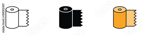 Foil roll icon vector. toilet paper, tape, roll symbol. vector illustration.