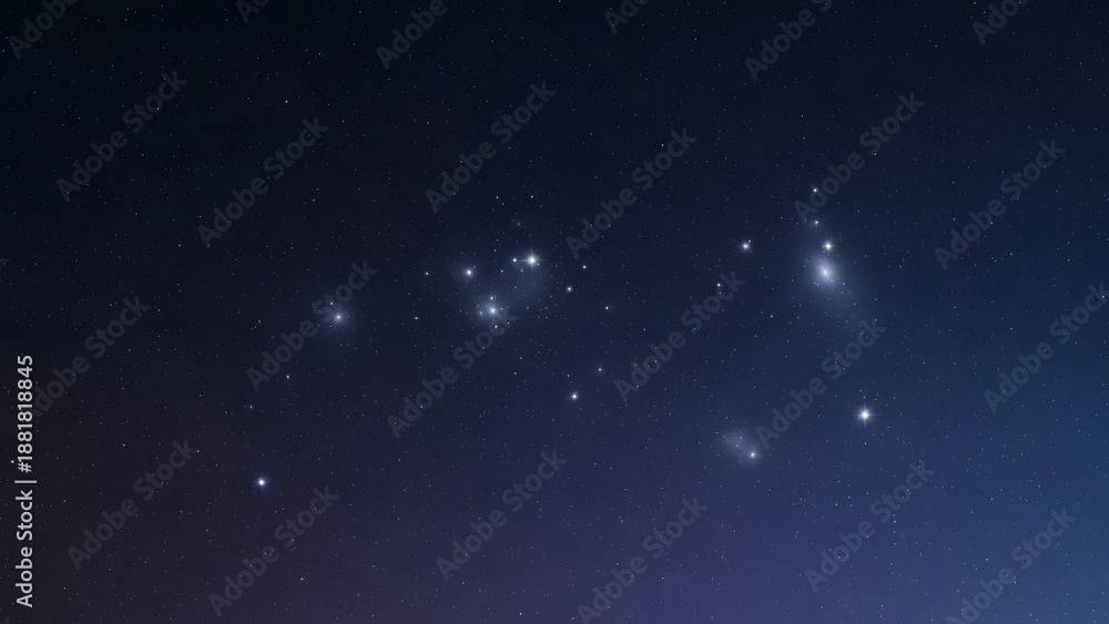 Fototapeta premium Constellation Whispers: A mesmerizing display of celestial artistry, where brilliant stars create an awe-inspiring vision across the expansive night sky.