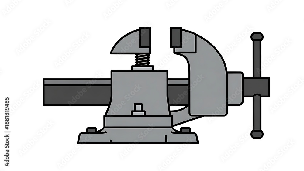 Fototapeta premium Bench Vice Tool Clamp Mechanical Device.