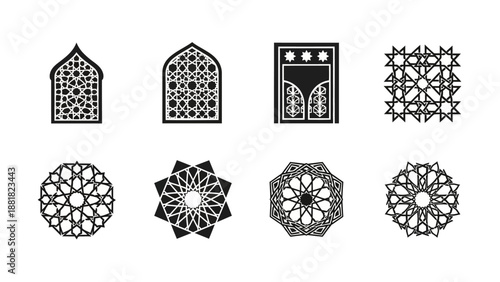 Islamic Geometric Patterns and Architectural Designs.