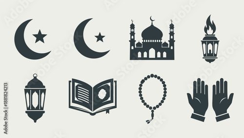 Islamic Symbols and Religious Icons Collection.