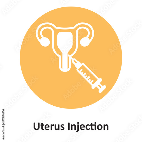Uterus Injection Vector Icon which can easily modify or edit
