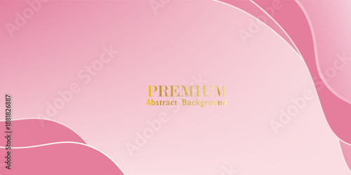Elegant pink luxury wave background with gold accents. Suitable for beauty design . trendy design